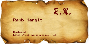 Rabb Margit névjegykártya