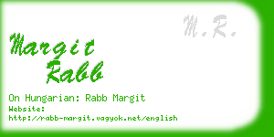 margit rabb business card